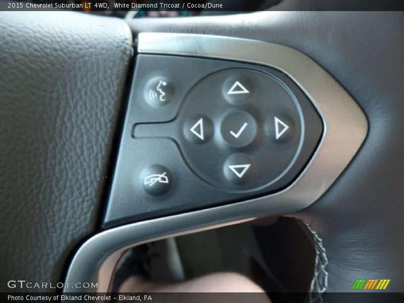 White Diamond Tricoat / Cocoa/Dune 2015 Chevrolet Suburban LT 4WD
