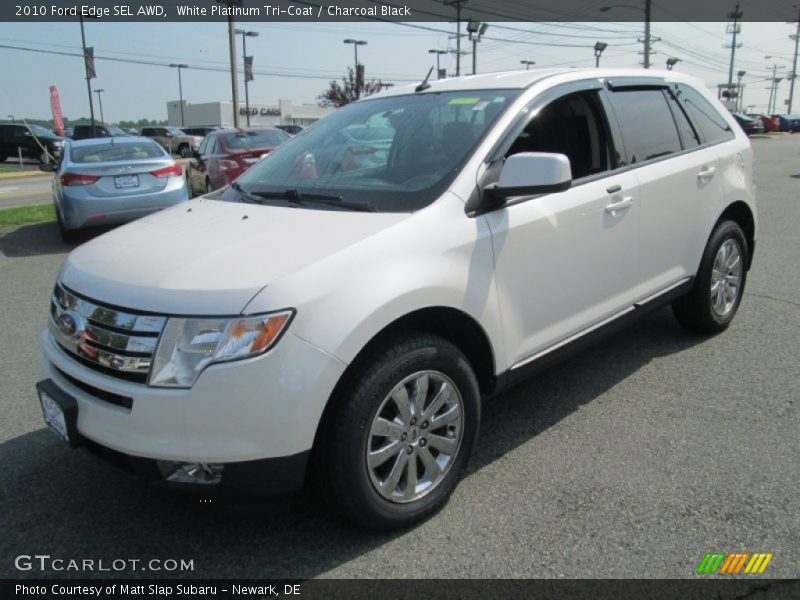 White Platinum Tri-Coat / Charcoal Black 2010 Ford Edge SEL AWD