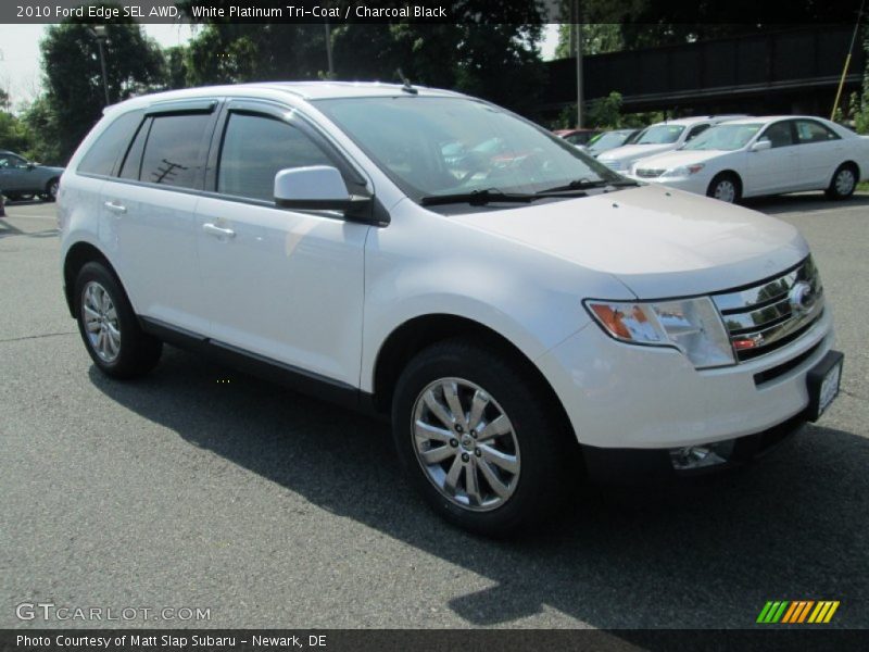 White Platinum Tri-Coat / Charcoal Black 2010 Ford Edge SEL AWD
