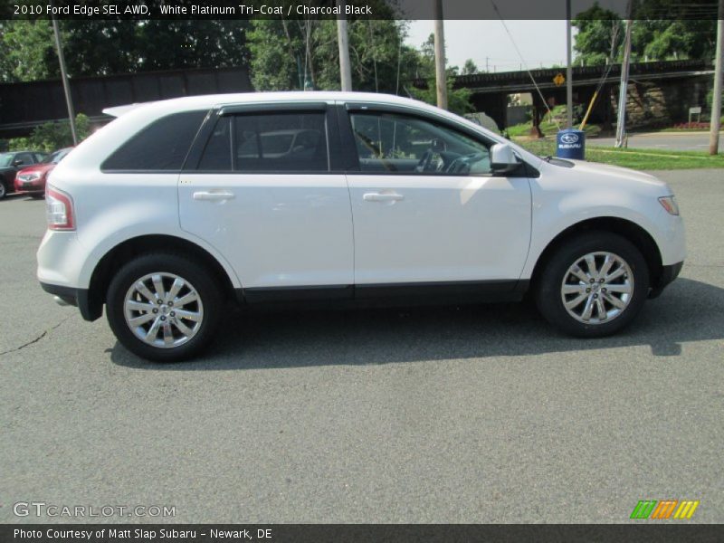 White Platinum Tri-Coat / Charcoal Black 2010 Ford Edge SEL AWD