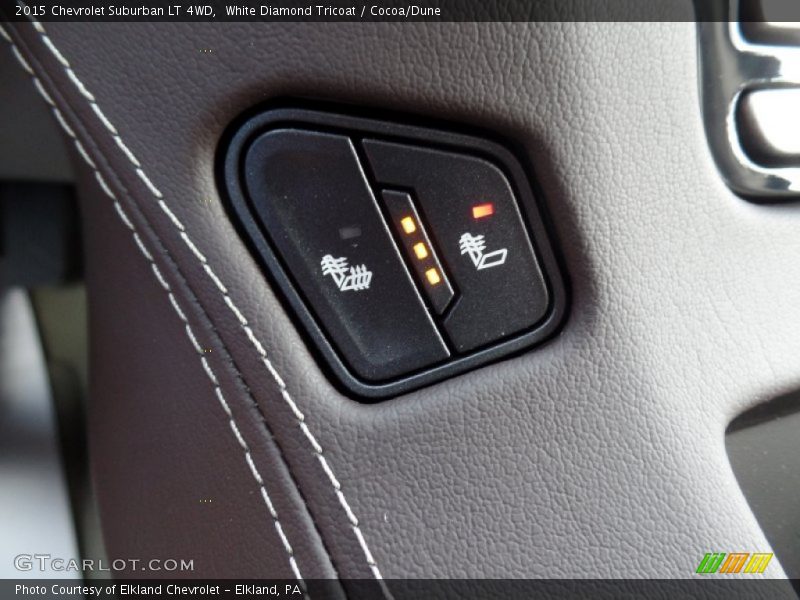 White Diamond Tricoat / Cocoa/Dune 2015 Chevrolet Suburban LT 4WD