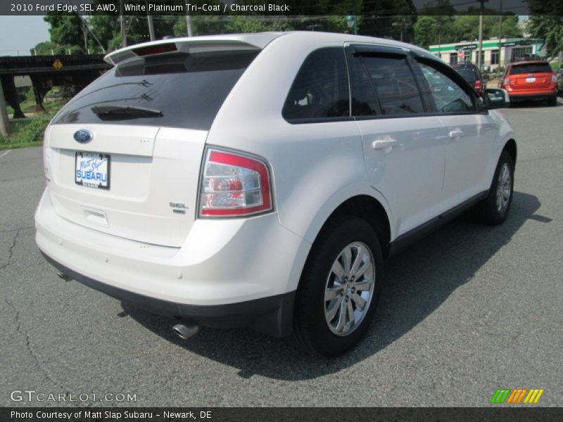 White Platinum Tri-Coat / Charcoal Black 2010 Ford Edge SEL AWD