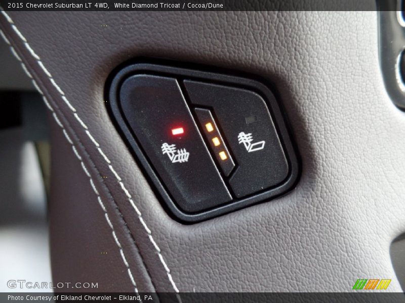 White Diamond Tricoat / Cocoa/Dune 2015 Chevrolet Suburban LT 4WD