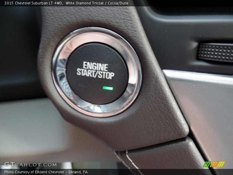 White Diamond Tricoat / Cocoa/Dune 2015 Chevrolet Suburban LT 4WD
