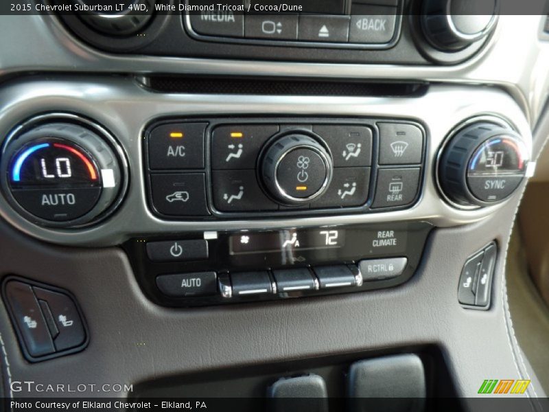 White Diamond Tricoat / Cocoa/Dune 2015 Chevrolet Suburban LT 4WD
