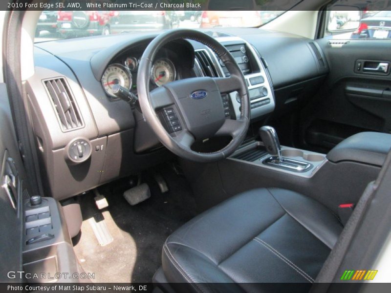 White Platinum Tri-Coat / Charcoal Black 2010 Ford Edge SEL AWD