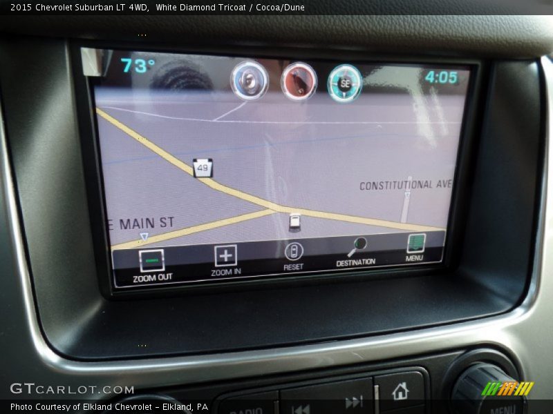 White Diamond Tricoat / Cocoa/Dune 2015 Chevrolet Suburban LT 4WD