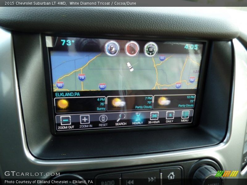 White Diamond Tricoat / Cocoa/Dune 2015 Chevrolet Suburban LT 4WD