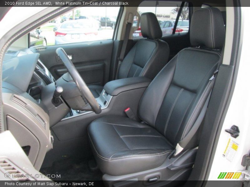 White Platinum Tri-Coat / Charcoal Black 2010 Ford Edge SEL AWD