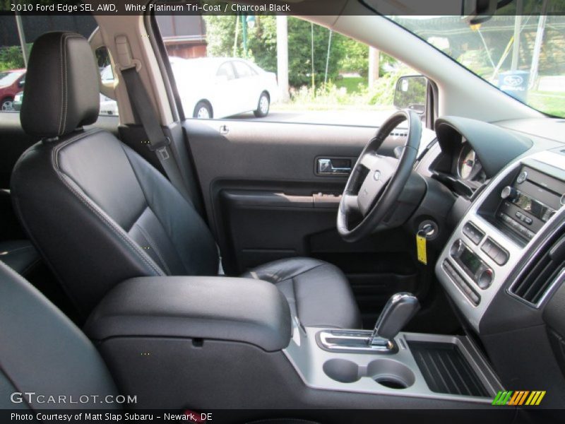 White Platinum Tri-Coat / Charcoal Black 2010 Ford Edge SEL AWD