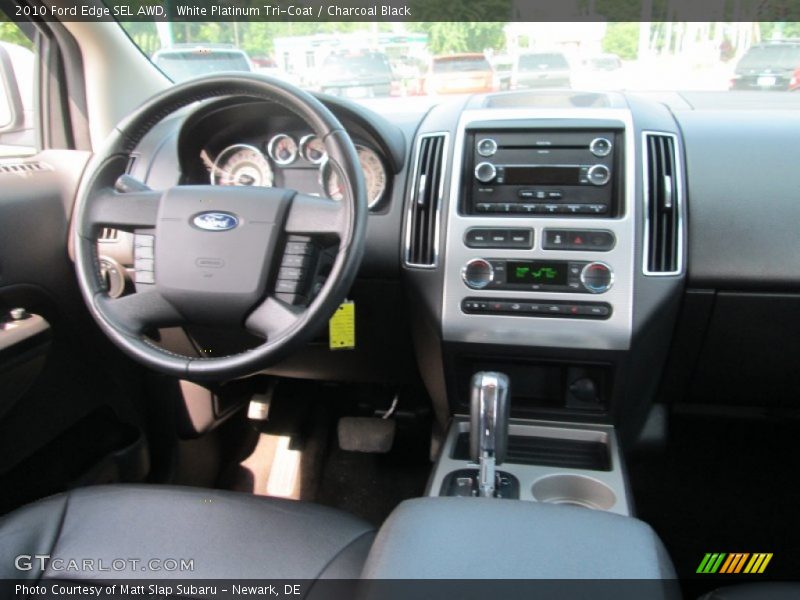 White Platinum Tri-Coat / Charcoal Black 2010 Ford Edge SEL AWD