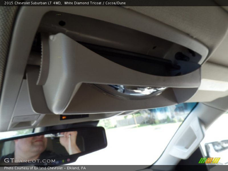 White Diamond Tricoat / Cocoa/Dune 2015 Chevrolet Suburban LT 4WD