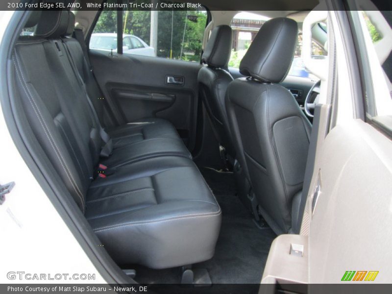 White Platinum Tri-Coat / Charcoal Black 2010 Ford Edge SEL AWD