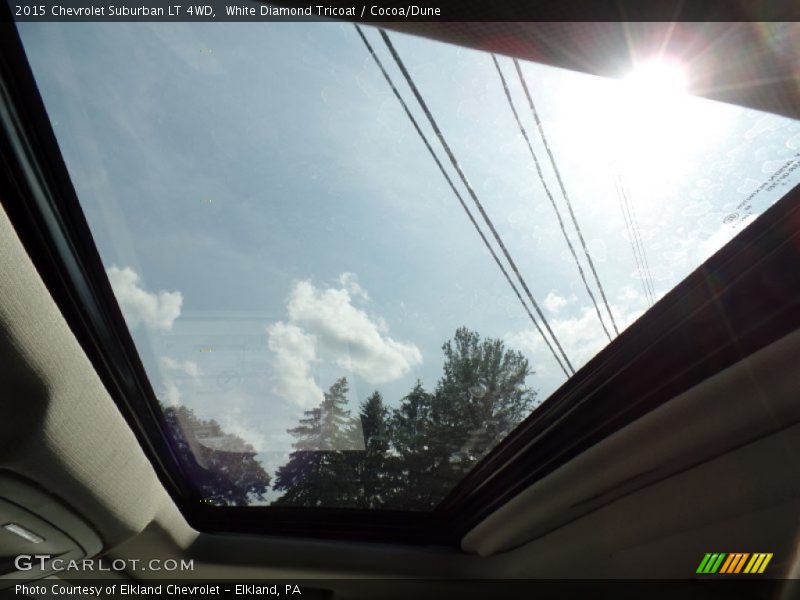 White Diamond Tricoat / Cocoa/Dune 2015 Chevrolet Suburban LT 4WD