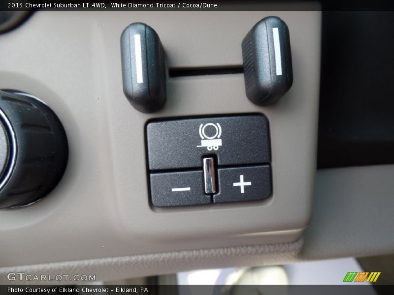 White Diamond Tricoat / Cocoa/Dune 2015 Chevrolet Suburban LT 4WD