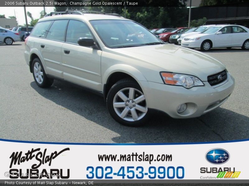Champagne Gold Opalescent / Taupe 2006 Subaru Outback 2.5i Wagon