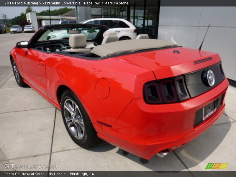 Race Red / Medium Stone 2014 Ford Mustang V6 Premium Convertible
