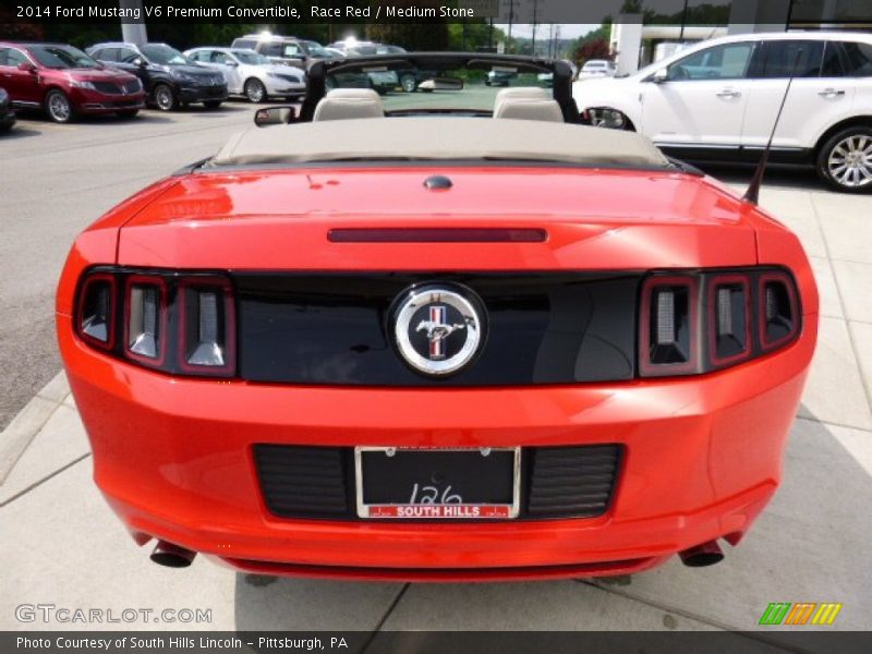 Race Red / Medium Stone 2014 Ford Mustang V6 Premium Convertible