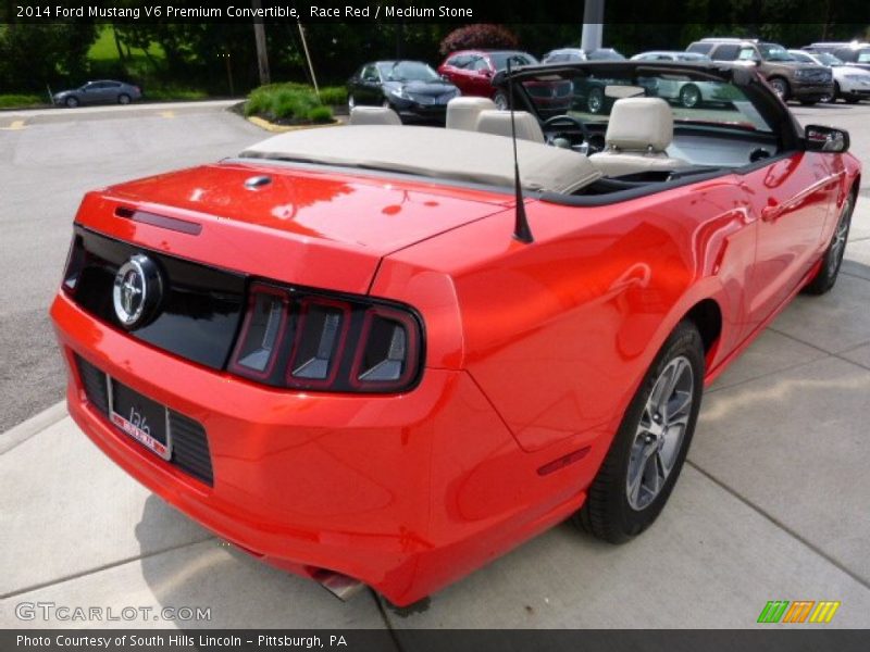 Race Red / Medium Stone 2014 Ford Mustang V6 Premium Convertible
