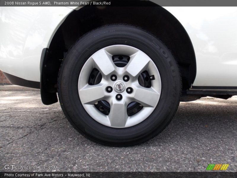 Phantom White Pearl / Black/Red 2008 Nissan Rogue S AWD