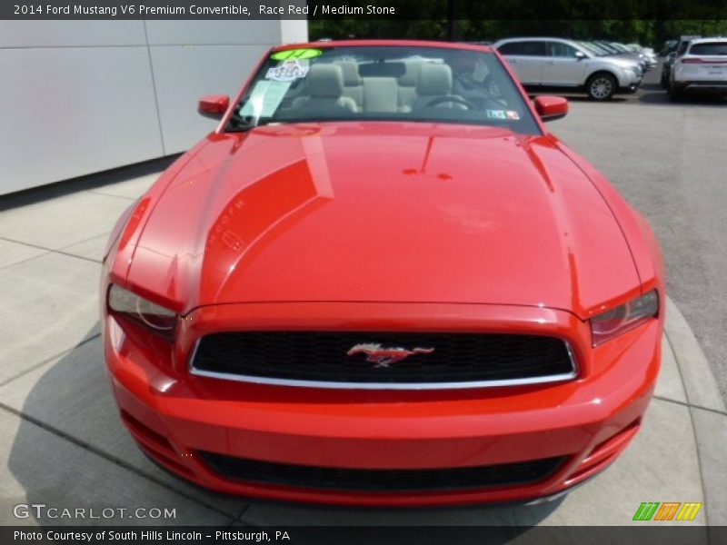 Race Red / Medium Stone 2014 Ford Mustang V6 Premium Convertible