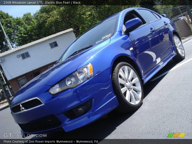 Electric Blue Pearl / Black 2008 Mitsubishi Lancer GTS
