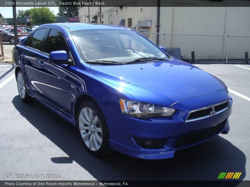 Electric Blue Pearl / Black 2008 Mitsubishi Lancer GTS