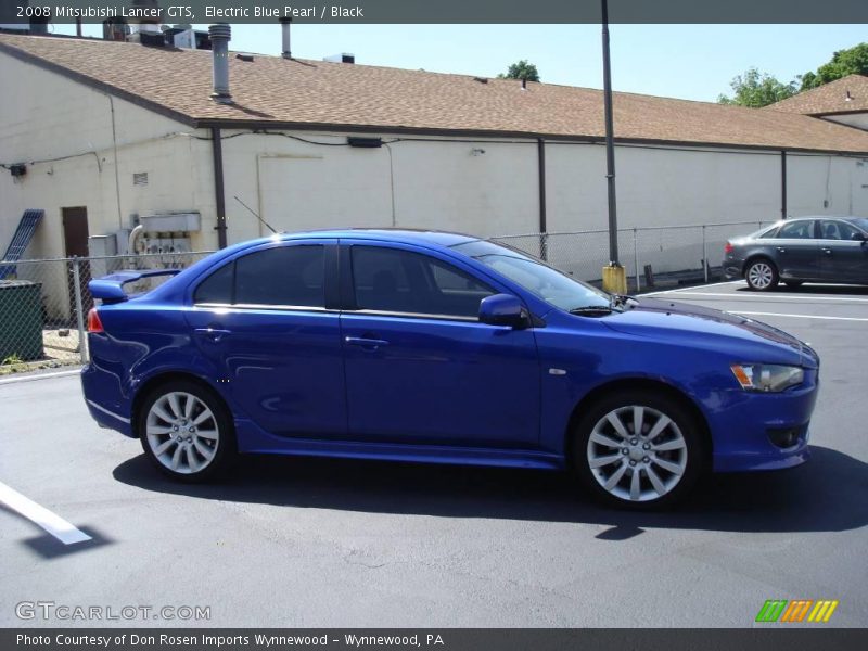 Electric Blue Pearl / Black 2008 Mitsubishi Lancer GTS