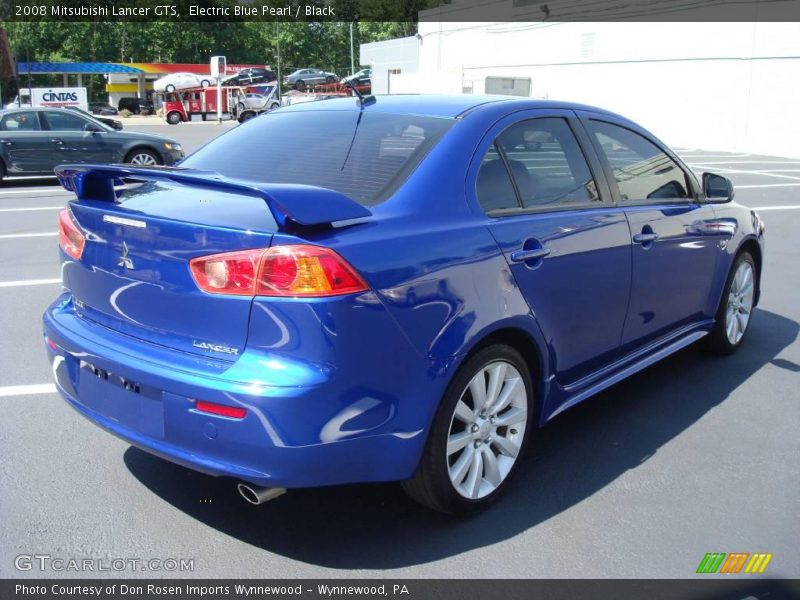 Electric Blue Pearl / Black 2008 Mitsubishi Lancer GTS