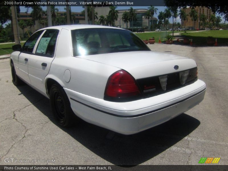 Vibrant White / Dark Denim Blue 2000 Ford Crown Victoria Police Interceptor