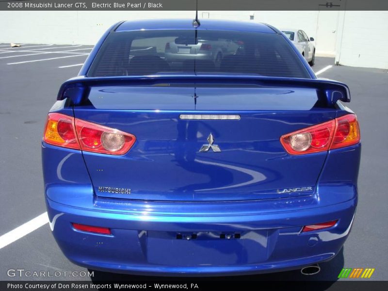 Electric Blue Pearl / Black 2008 Mitsubishi Lancer GTS