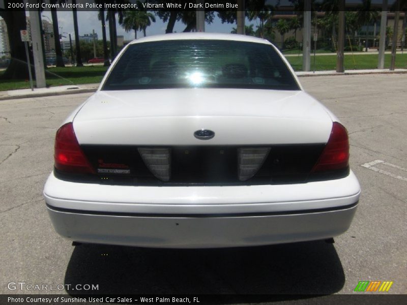 Vibrant White / Dark Denim Blue 2000 Ford Crown Victoria Police Interceptor