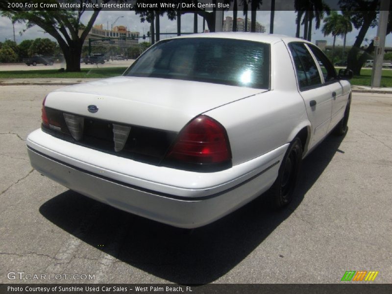Vibrant White / Dark Denim Blue 2000 Ford Crown Victoria Police Interceptor
