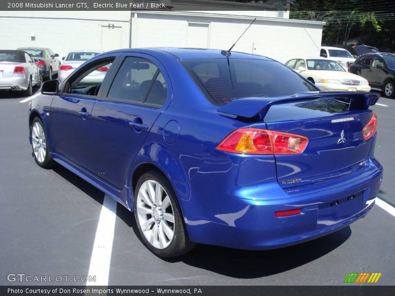 Electric Blue Pearl / Black 2008 Mitsubishi Lancer GTS