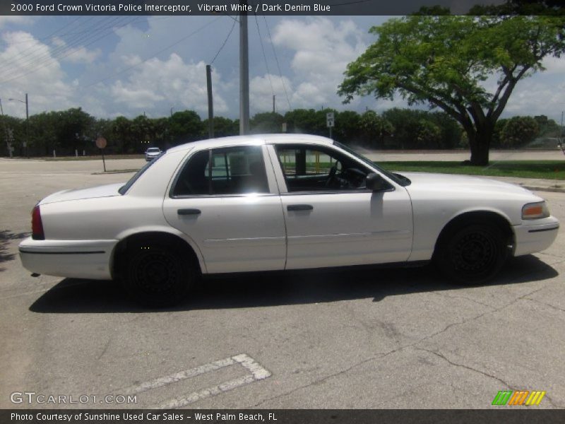Vibrant White / Dark Denim Blue 2000 Ford Crown Victoria Police Interceptor