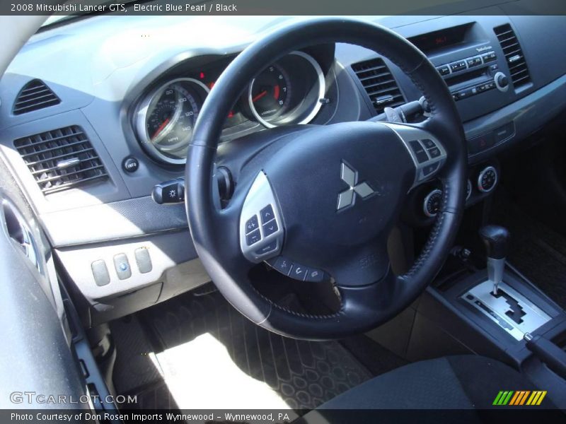 Electric Blue Pearl / Black 2008 Mitsubishi Lancer GTS