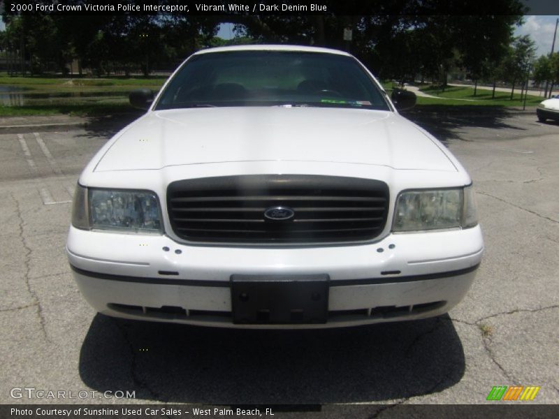 Vibrant White / Dark Denim Blue 2000 Ford Crown Victoria Police Interceptor