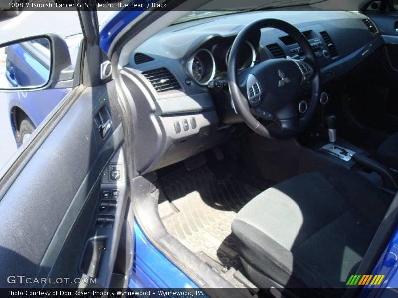 Electric Blue Pearl / Black 2008 Mitsubishi Lancer GTS