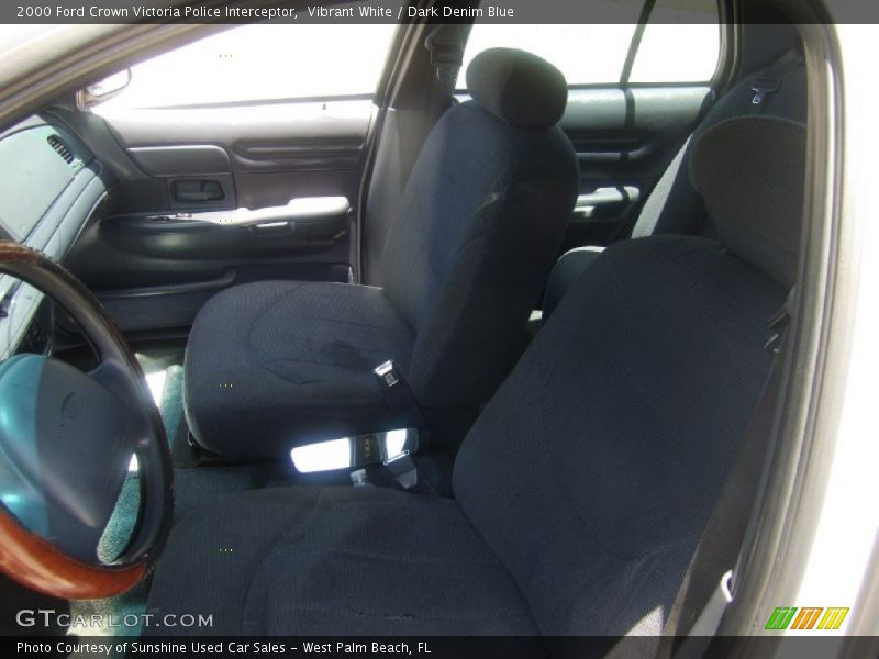 Vibrant White / Dark Denim Blue 2000 Ford Crown Victoria Police Interceptor