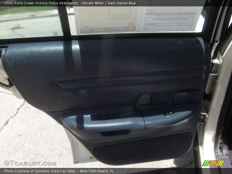 Vibrant White / Dark Denim Blue 2000 Ford Crown Victoria Police Interceptor