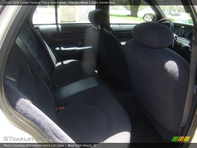 Vibrant White / Dark Denim Blue 2000 Ford Crown Victoria Police Interceptor