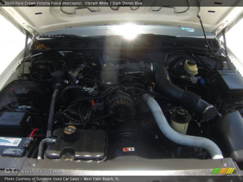 Vibrant White / Dark Denim Blue 2000 Ford Crown Victoria Police Interceptor