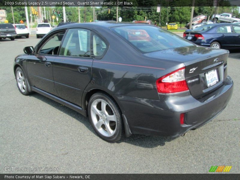 Quartz Silver Metallic / Off Black 2009 Subaru Legacy 2.5i Limited Sedan