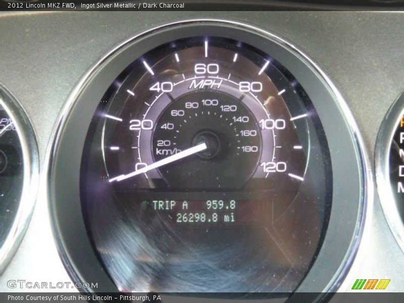 Ingot Silver Metallic / Dark Charcoal 2012 Lincoln MKZ FWD