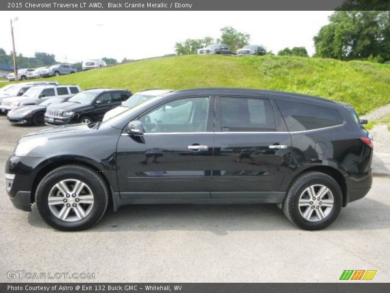 Black Granite Metallic / Ebony 2015 Chevrolet Traverse LT AWD