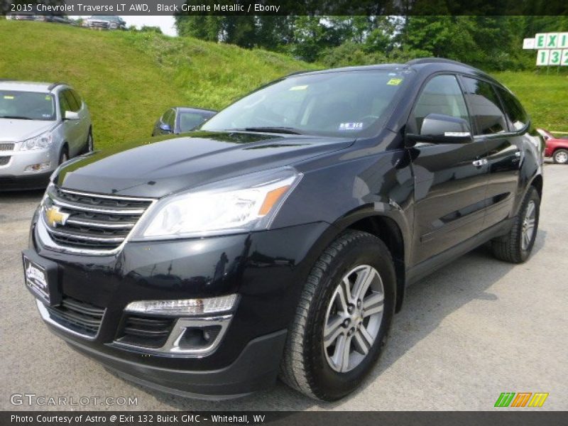 Black Granite Metallic / Ebony 2015 Chevrolet Traverse LT AWD