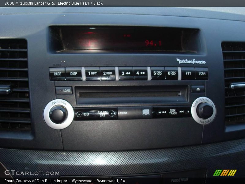 Electric Blue Pearl / Black 2008 Mitsubishi Lancer GTS