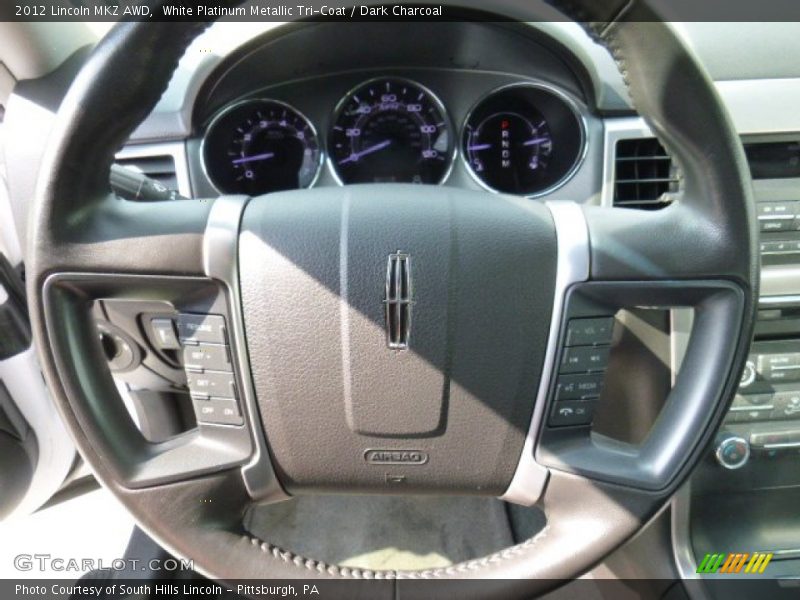 White Platinum Metallic Tri-Coat / Dark Charcoal 2012 Lincoln MKZ AWD