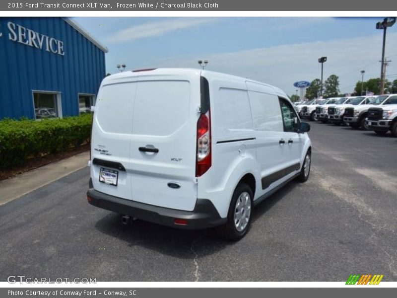 Frozen White / Charcoal Black Cloth 2015 Ford Transit Connect XLT Van