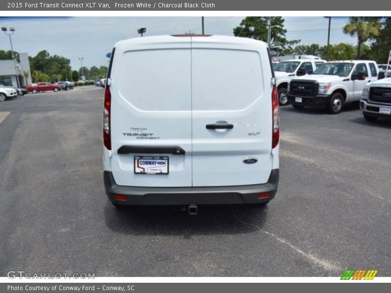 Frozen White / Charcoal Black Cloth 2015 Ford Transit Connect XLT Van
